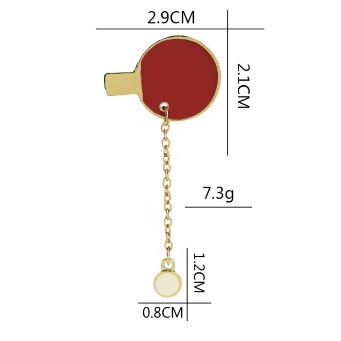 Table tennis brooch / pins